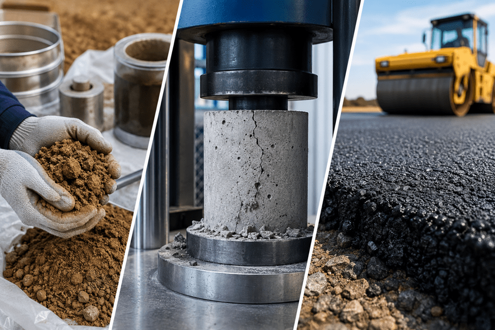 The Role of Concrete, Soil, and Asphalt Testing in Construction Quality 1 Talk to most people about construction quality and they'll bring up the architect's vision, the crew's skill level, or whether the project came in on budget. Fair enough those things matter. But there's a less glamorous part of the picture that doesn't get nearly as much credit: the materials. Specifically, whether anyone actually tested them before using them.