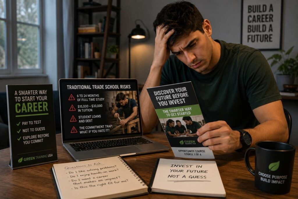 Traditional career advice is broken. For decades, the standard path has been to either commit to four years of expensive university debt or spend two years and thousands of dollars at a trade school. Both options require a massive upfront investment of time and money before you even know if you enjoy the work. In today's economy, where artificial intelligence is rapidly automating desk jobs, people are looking for a safer, faster way to build a career.